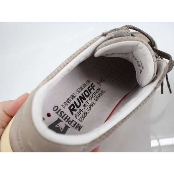 Mephisto Men's Hero Shoe Size 7.5 Brown Tan Leather Luxury Comfort Sneaker - Picture 11 of 12